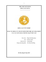 Khóa luận tốt nghiệp Ngân hàng: Tác động của chuyển đổi số đến hiệu quả hoạt động của các ngân hàng thương mại ở Việt Nam