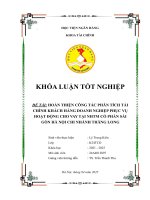 Khóa luận tốt nghiệp Tài chính: Hoàn thiện công tác phân tích tài chính khách hàng doanh nghiệp phục vụ hoạt động cho vay tại NHTM cổ phần Sài Gòn Hà Nội Chi nhánh Thăng Long