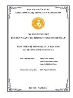 Khóa luận tốt nghiệp Công nghệ thông tin: Phát triển hệ thống quản lý học sinh tại Trường mầm non Sơn Ca
