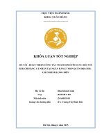 Khóa luận tốt nghiệp Ngân hàng: Hoàn thiện công tác thẩm định tín dụng đối với khách hàng cá nhân tại Ngân hàng TMCP Quân đội – Chi nhánh Long Biên