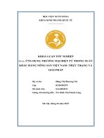 Khóa luận tốt nghiệp Kinh doanh quốc tế: Ứng dụng thương mại điện tử trong xuất khẩu hàng nông sản Việt Nam: thực trạng và giải pháp