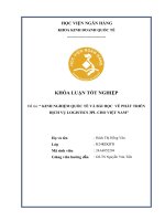Khóa luận tốt nghiệp Kinh doanh quốc tế: Kinh nghiệm quốc tế và bài học về phát triển dịch vụ logistics 3PL cho Việt Nam
