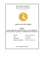 Khóa luận tốt nghiệp Kế toán kiểm toán: Hoàn thiện kế toán bán hàng và xác định kết quả bán hàng tại Công ty TNHH XIWANG Việt Nam
