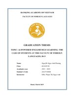 Khóa luận tốt nghiệp Ngoại ngữ: AI-powered english self-learning: the case of students at the faculty of foreign languages, BAV