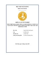 Khóa luận tốt nghiệp Ngân hàng: Phát triển hoạt động cho vay khách hàng cá nhân tại Ngân hàng Thương mại cổ phần Lộc Phát Việt Nam - Chi nhánh Bắc Ninh