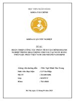 Khóa luận tốt nghiệp Tài chính: Hoàn thiện công tác phân tích tài chính doanh nghiệp trong hoạt động cho vay tại Ngân hàng TMCP Lộc Phát Việt Nam Chi nhánh Nam Định