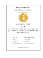 Khóa luận tốt nghiệp Kế toán kiểm toán: Hoàn thiện kế toán bán hàng và xác định kết quả kinh doanh tại Công ty trách nhiệm hữu hạn Thịnh Hằng 86