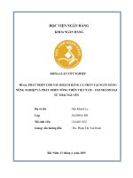 Khóa luận tốt nghiệp Ngân hàng: Phát triển cho vay khách hàng cá nhân tại Ngân hàng Nông nghiệp và Phát triển Nông thôn Việt Nam – Chi nhánh Đại Từ Thái Nguyên