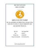 Khóa luận tốt nghiệp Tài chính: Giải pháp tài chính nâng cao khả năng sinh lời của Công ty trách nhiệm hữu hạn Dệt kim Phú Vĩnh Hưng