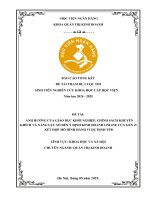 Đề tài nghiên cứu khoa học: Ảnh hưởng của giáo dục khởi nghiệp, chính sách khuyến khích và năng lực số đến ý định kinh doanh online của gen Z: Kết hợp mô hình hành vi dự định TPB