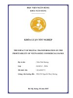 Khóa luận tốt nghiệp Ngân hàng: The Impact of Digital Transformation on the Profitability of Vietnamese Commercial Banks
