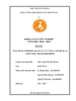 Khóa luận tốt nghiệp Công nghệ thông tin: Xây dựng website quản lý và cung cấp dịch vụ giúp việc nhà HomeShine