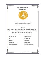 Khóa luận tốt nghiệp Kinh tế đầu tư: Hoàn thiện công tác quản lý dự án xây dựng nhà hội trường - Công ty Than mạo Khê – TKV: Nghiên cứu lĩnh vực phạm vi, tiến độ và chi phí dự án