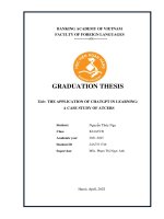 Khóa luận tốt nghiệp Ngoại ngữ: The application of chatgpt in learning: a case study of Atcers