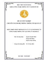 Khóa luận tốt nghiệp Công nghệ thông tin: Phát triển phần mềm quản lý và vận hành dự án công nghệ thông tin tại Công ty Skybull