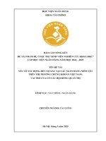 Đề tài nghiên cứu khoa học: Tác động đến nợ xấu tại các ngân hàng niêm yết trên thị trường chứng khoán Việt Nam: vai trò của cơ cấu hội đồng quản trị