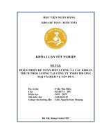 Khóa luận tốt nghiệp Kế toán kiểm toán: Hoàn thiện kế toán tiền lương và các khoản trích theo lương tại Công ty TNHH thương mại và dịch vụ Yến Duy
