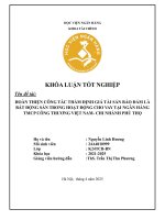 Khóa luận tốt nghiệp Tài chính: Hoàn thiện công tác thẩm định giá tài sản bảo đảm là bất động sản trong hoạt động cho vay tại Ngân hàng TMCP Công Thương Việt Nam - Chi nhánh Phú Thọ