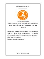 Đề tài nghiên cứu khoa học: Nghiên cứu tác động của ESG trong việc xây dựng lòng trung thành của khách hàng tại các ngân hàng thương mại Việt Nam