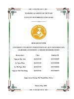 Đề tài nghiên cứu khoa học: University student' perceptions of AI in fostering EFL learners autonomy: a mixed methods study