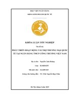 Khóa luận tốt nghiệp Kinh doanh quốc tế: Phát triển hoạt động tài trợ thương mại quốc tế tại Ngân hàng TMCP Công thương Việt Nam