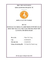 Khóa luận tốt nghiệp Kinh doanh quốc tế: Đánh giá tác động của Hiệp định CPTPP đến xuất khẩu dệt may của Việt Nam: Phương pháp tiếp cận bằng mô hình Smart