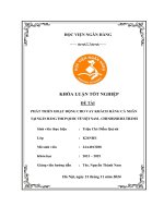 Khóa luận tốt nghiệp Ngân hàng: Phát triển hoạt động cho vay khách hàng cá nhân tại Ngân hàng TMCP Quốc tế Việt Nam - Chi nhánh Hà Thành