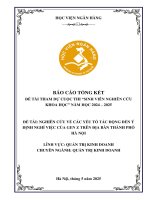 Đề tài nghiên cứu khoa học: Nghiên cứu về các yếu tố tác động đến ý định nghỉ việc của Gen Z trên địa bàn thành phố Hà Nội