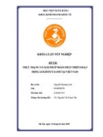 Khóa luận tốt nghiệp Kinh doanh quốc tế: Thực trạng và giải pháp nhằm phát triển hoạt động Logistics xanh tại Việt Nam