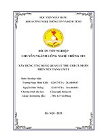 Khóa luận tốt nghiệp Công nghệ thông tin: Xây dựng ứng dụng quản lý thu chi cá nhân trên nền tảng Unity