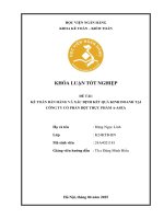 Khóa luận tốt nghiệp Kế toán kiểm toán: Kế toán bán hàng và xác định kết quả kinh doanh tại Công ty cổ phần bột thực phẩm A-ASEA