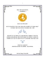 Đề tài nghiên cứu khoa học: Tác động của thị trường carbon và bất ổn định chính sách khí hậu đối với ổn định tài chính và kinh tế: Nghiên cứu tại các quốc gia G7 và bài học cho Việt Nam