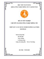 Khóa luận tốt nghiệp Công nghệ thông tin: Thiết kế và xây dựng website bình luận phim NestFilm