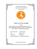 Khóa luận tốt nghiệp Kế toán kiểm toán: Hoàn thiện kế toán tập hợp chi phí sản xuất và tính giá thành sản phẩm tại Công ty TNHH thương mại và dịch vụ tổng hợp Trường Thu