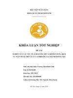 Khóa luận tốt nghiệp Quản trị kinh doanh: Nghiên cứu các yếu tố ảnh hưởng đến ý định sử dụng dịch vụ ngân hàng điện tử của Agribank tại thành phố Hà Nội