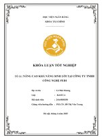 Khóa luận tốt nghiệp Tài chính: Nâng cao khả năng sinh lời tại Công ty TNHH Công nghệ FEDI