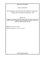 Đề tài nghiên cứu khoa học: Nghiên cứu mối quan hệ giữa kiến thức số, hành vi bảo mật trực tuyến và ý định sử dụng thanh toán trực tuyến của sinh viên trên địa bàn Hà Nội