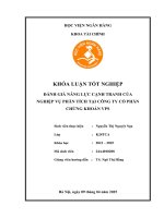 Khóa luận tốt nghiệp Tài chính: Đánh giá năng lực cạnh tranh của nghiệp vụ phân tích tại Công ty Cổ phần Chứng khoán VPS