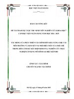 Đề tài nghiên cứu khoa học: Tác động của phát triển tài chính đến khả năng chịu tải môi trường và xem xét vai trò điều tiết của thể chế trong bối cảnh ký kết Hiệp định FTA: nghiên cứu thực nghiệm áp dụng mô hình sai biệt kép DID