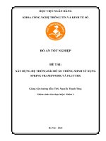 Khóa luận tốt nghiệp Công nghệ thông tin: Xây dựng hệ thống bãi đỗ xe thông minh sử dụng spring framework và flutter