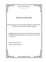 Đề tài nghiên cứu khoa học: Mối quan hệ giữa CSR-S và hành vi sử dụng dịch vụ: Trung gian hóa bởi eWOM và danh tiếng của các NHTM tại Việt Nam