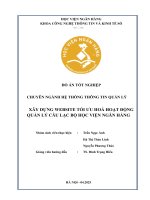 Khóa luận tốt nghiệp Công nghệ thông tin: Xây dựng website tối ưu hoá hoạt động quản lý Câu lạc bộ ở Học viện Ngân hàng