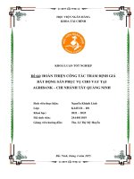 Khóa luận tốt nghiệp Tài chính: Hoàn thiện công tác thẩm định giá bất động sản phục vụ cho vay tại Agribank – Chi nhánh Tây Quảng Ninh