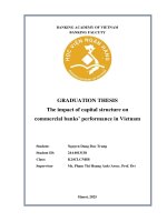 Khóa luận tốt nghiệp Ngân hàng: The impact of capital structure on commercial banks’ performance in Vietnam