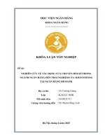 Khóa luận tốt nghiệp Ngân hàng: Nghiên cứu về tác động của chuyển đổi số trong ngành ngân hàng đến trải nghiệm của khách hàng tại Ngân hàng HD Bank