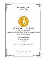Khóa luận tốt nghiệp Tài chính: Nâng cao hiệu quả hoạt động môi giới tại tại Công ty cổ phần chứng khoán VPS