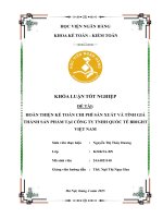 Khóa luận tốt nghiệp Kế toán kiểm toán: Hoàn thiện kế toán chi phí sản xuất và tính giá thành sản phẩm tại Công ty TNHH Quốc tế BRIGHT Việt Nam