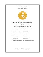 Khóa luận tốt nghiệp Tài chính: Thực trạng tuân thủ thuế tại Công ty cổ phần ARTEX Nam An