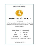 Khóa luận tốt nghiệp Kế toán kiểm toán: Hoàn thiện kế toán tiền lương và các khoản trích theo lương tại Công ty TNHH Đầu tư và thương mại MTV