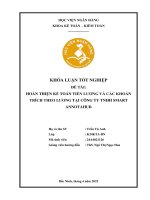 Khóa luận tốt nghiệp Kế toán kiểm toán: Hoàn thiện kế toán tiền lương và các khoản trích theo lương tại Công ty TNHH SMART ANNOTAHUB